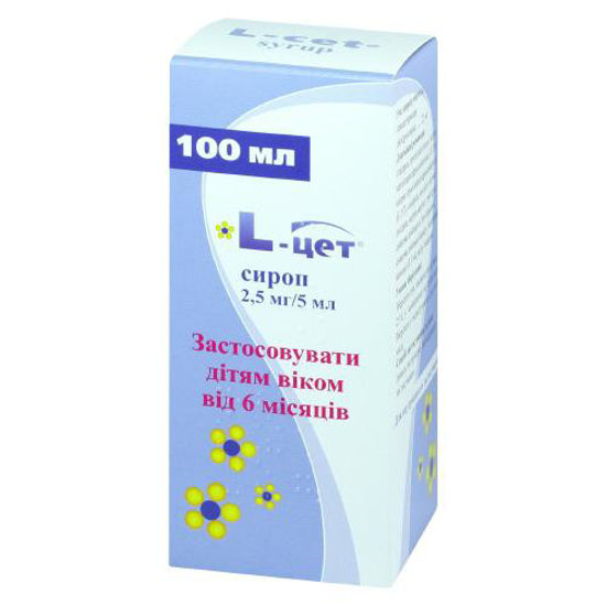 L-цет сироп 25 мг/5 мл 100 мл.
